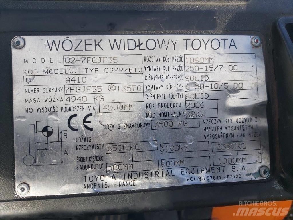 Toyota 7FG35 Wózki LPG
