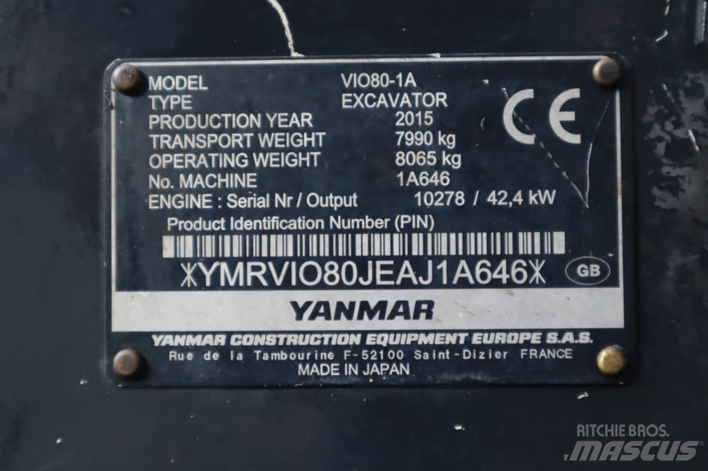 Yanmar VIO80-1A Midikoparki  7t - 12t