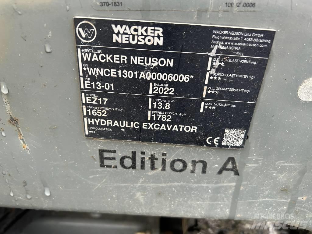Wacker Neuson EZ17 Koparki gąsienicowe