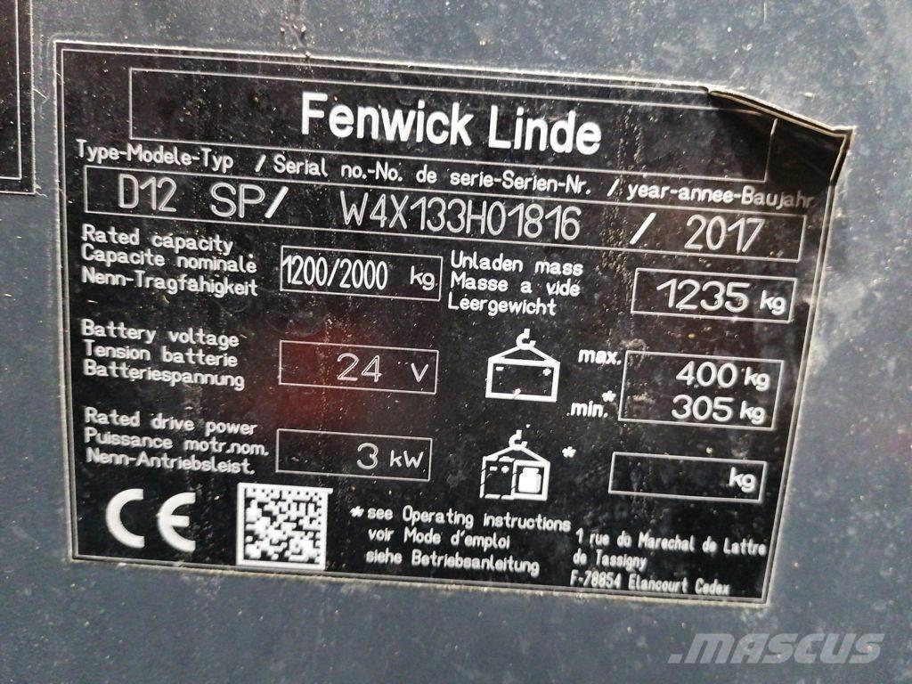 Linde D12 SP Wózki widłowe unoszące z dyszlem