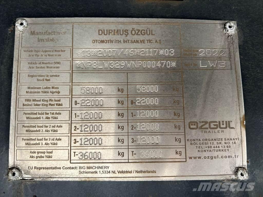 Ozgul LW3 EU 1SS Naczepy niskopodłogowe