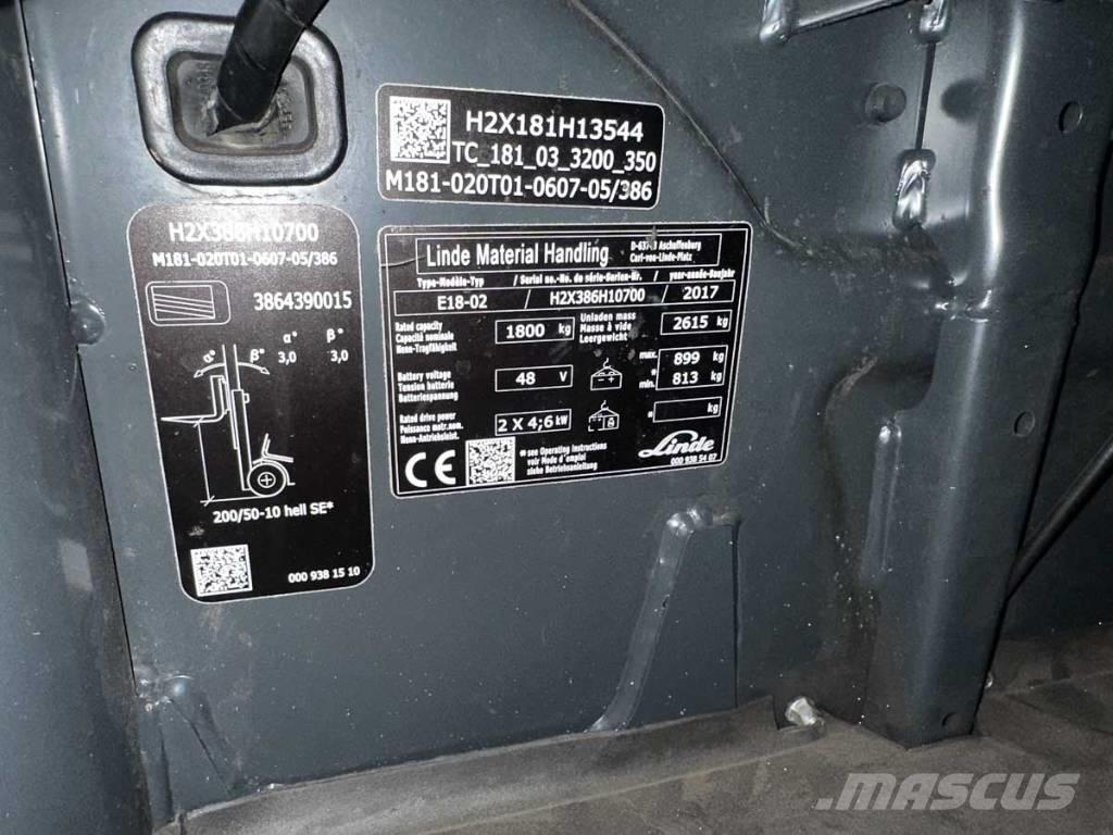 Linde E 18 Wózki elektryczne