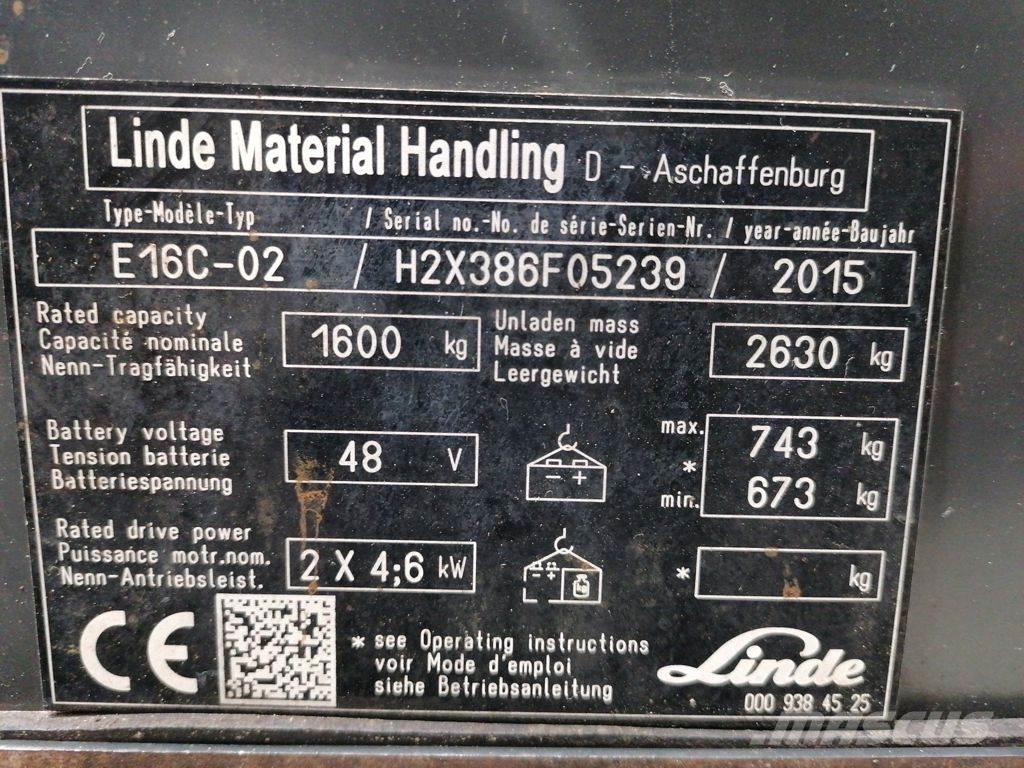 Linde E16C-02 Wózki elektryczne