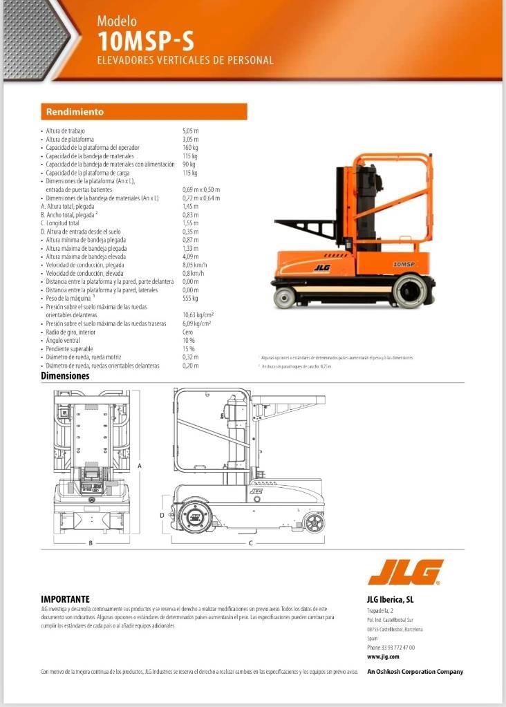 JLG 10 MSP Podnośniki masztowe