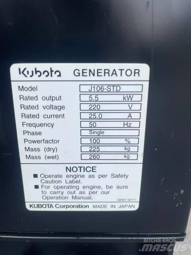 Kubota J106 Agregaty prądotwórcze Diesla