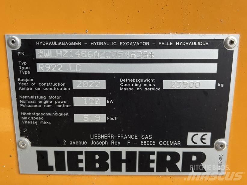 Liebherr R922 LC Koparki gąsienicowe