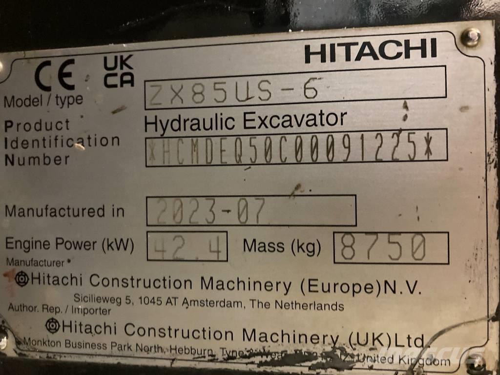 Hitachi ZX 85 US-6 Midikoparki  7t - 12t
