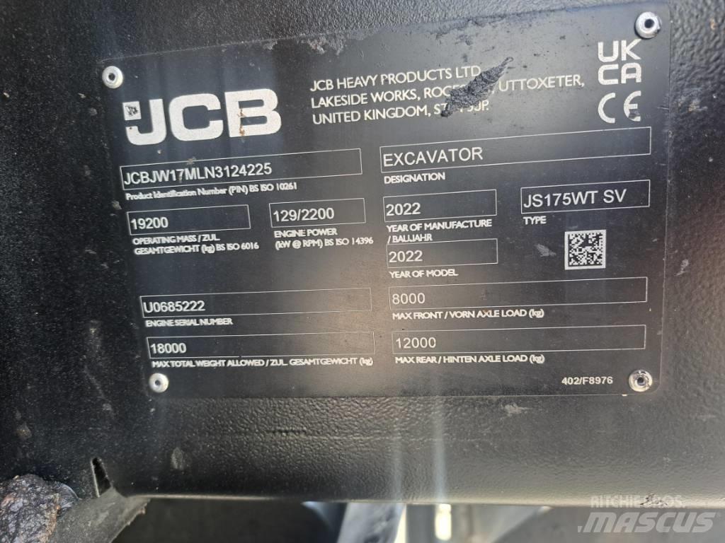 JCB JS175W TAB Koparki kołowe