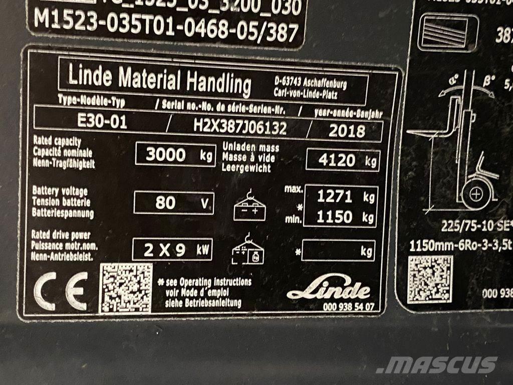 Linde E30-01 Wózki elektryczne
