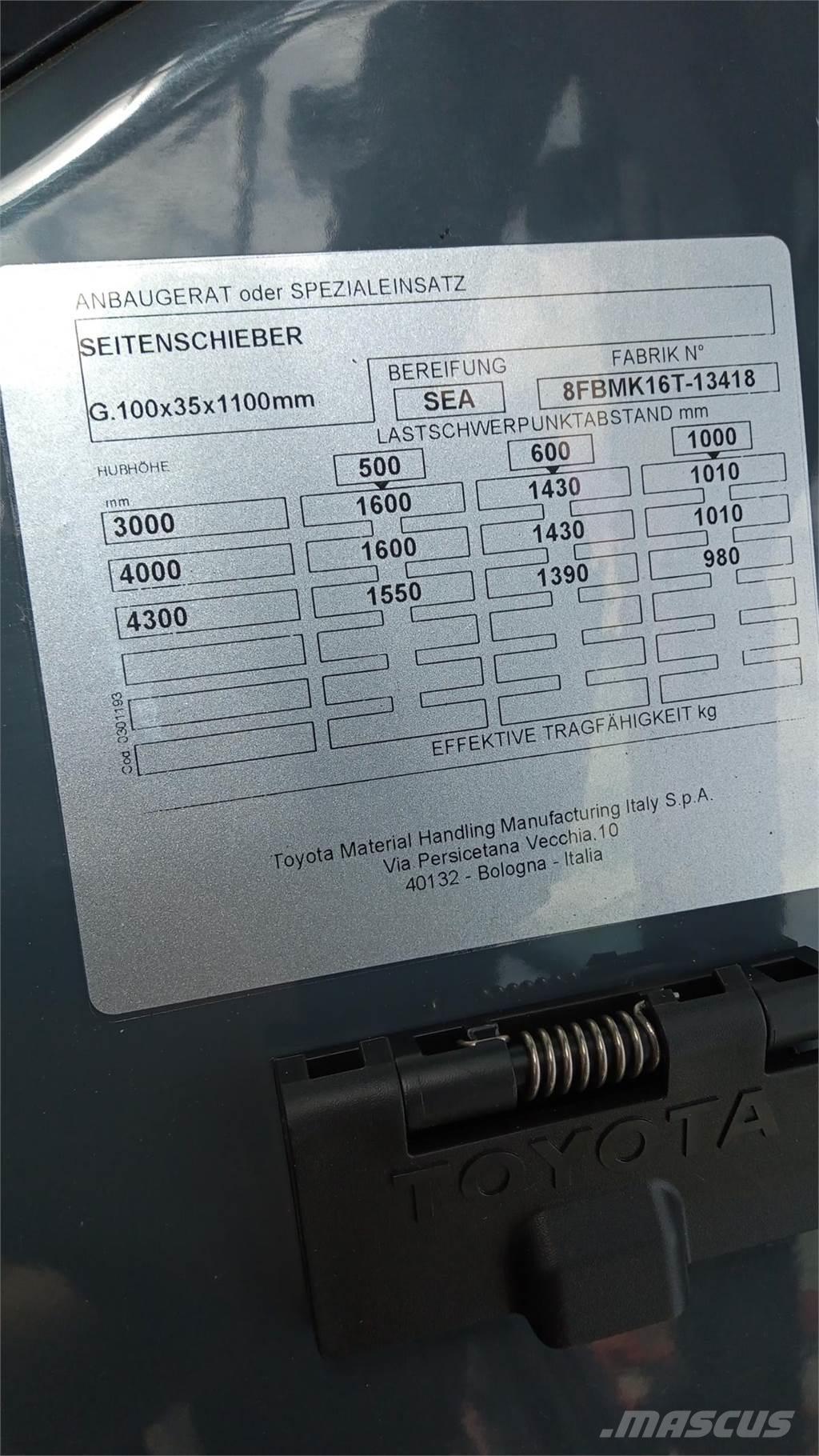 Toyota 8FBMK16T Wózki elektryczne