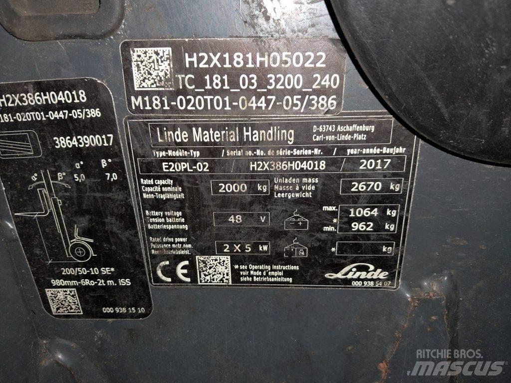 Linde E20PL-02 Wózki elektryczne