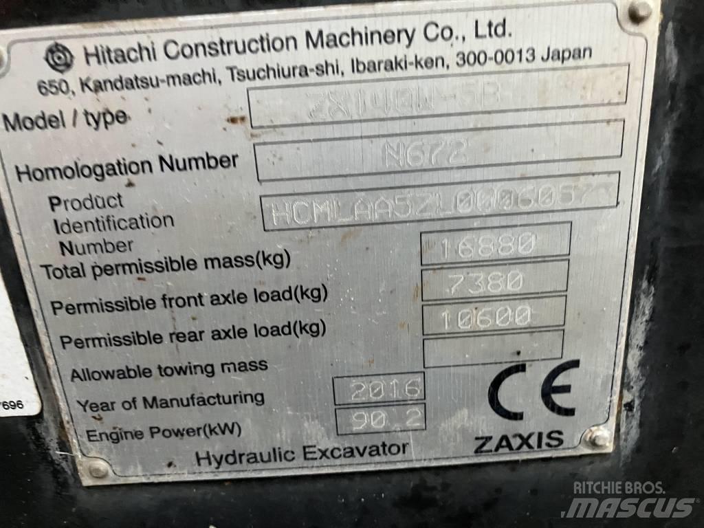 Hitachi ZX140-5B Koparki kołowe