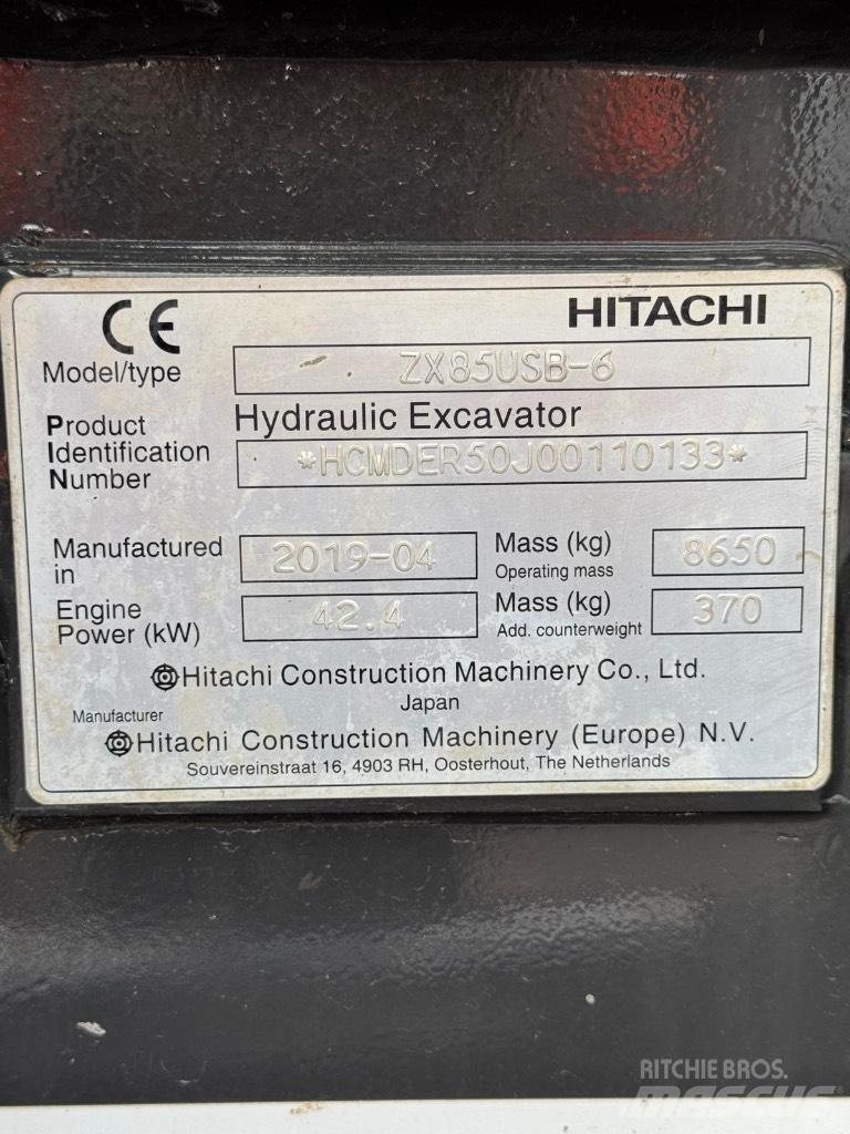 Hitachi ZX 85 US B-6 Midikoparki  7t - 12t