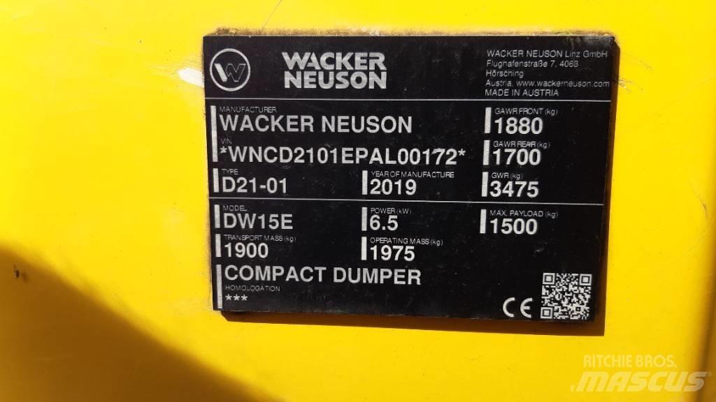 Wacker Neuson DW15e Wozidła kolebkowe