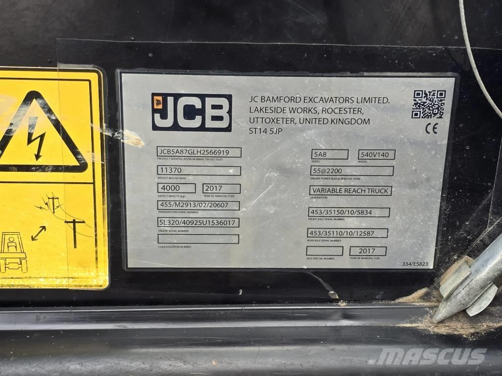 JCB 540-140 Ładowarki teleskopowe