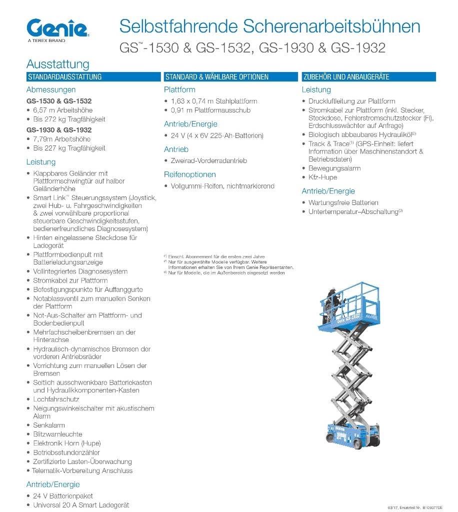 Genie GS1932e Podnośniki nożycowe