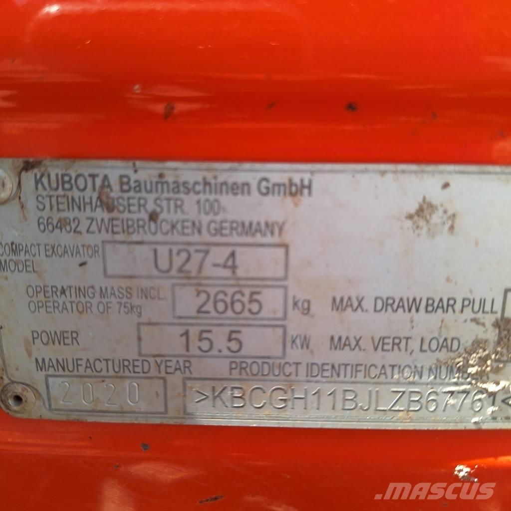 Kubota U 27-4 Minikoparki