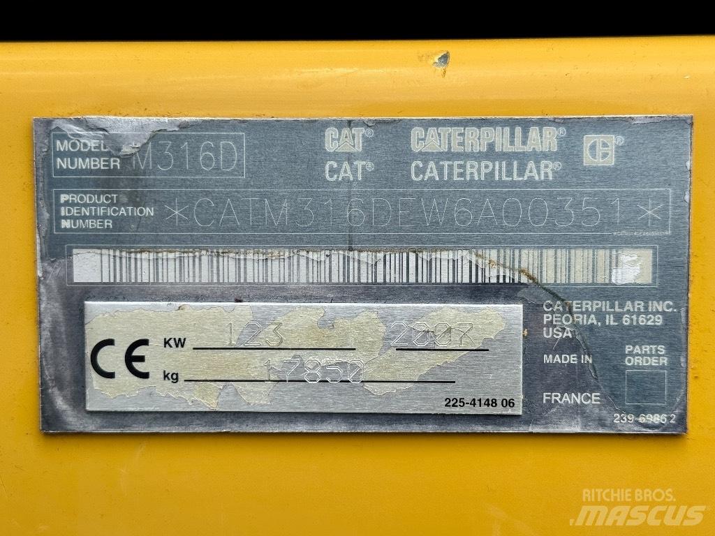 CAT M 316 D Koparki kołowe