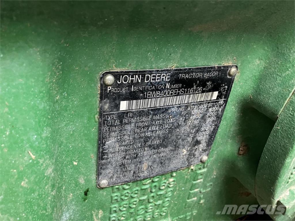John Deere 8400R Ciągniki rolnicze