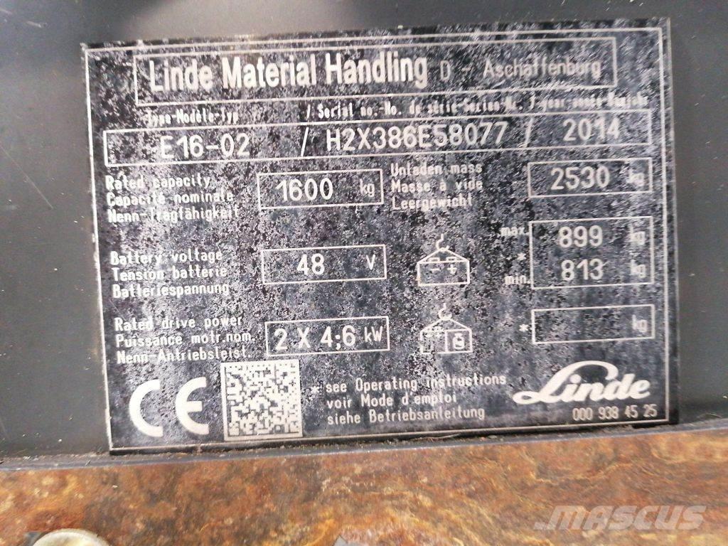 Linde E16-02 Wózki elektryczne