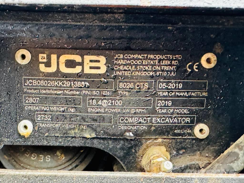 JCB 8026 CTS Minikoparki