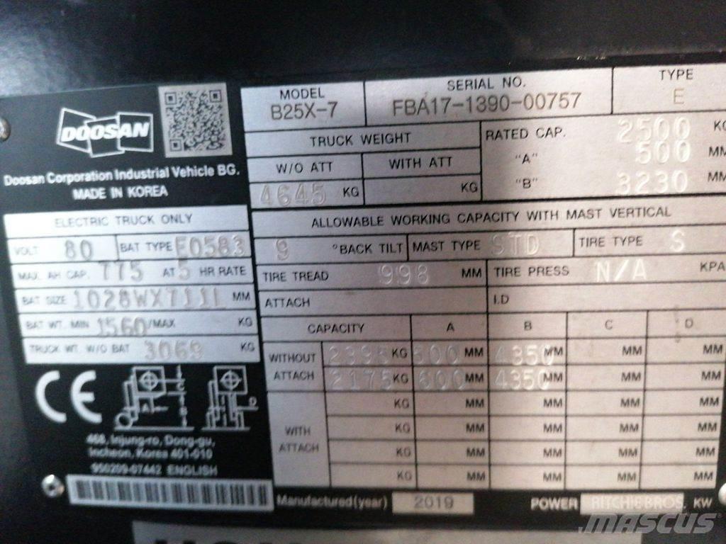 Doosan B25X-7 Wózki elektryczne