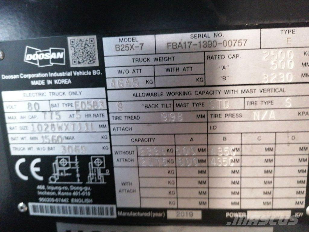 Doosan B25X-7 Wózki elektryczne