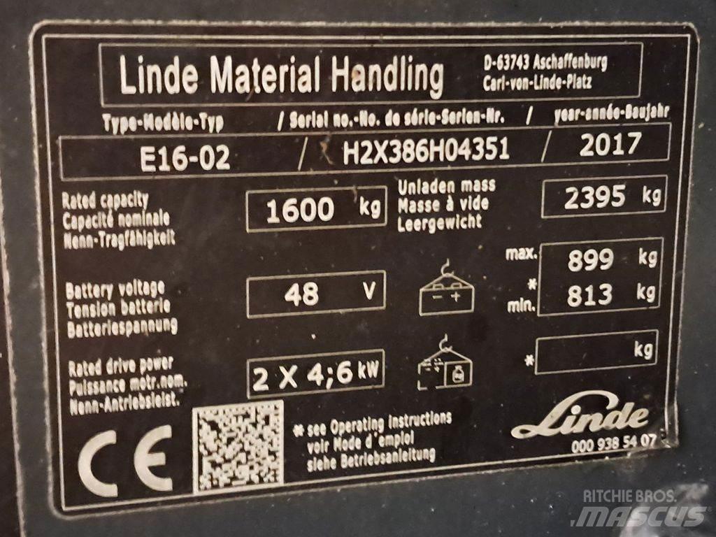 Linde E16-02 Wózki elektryczne