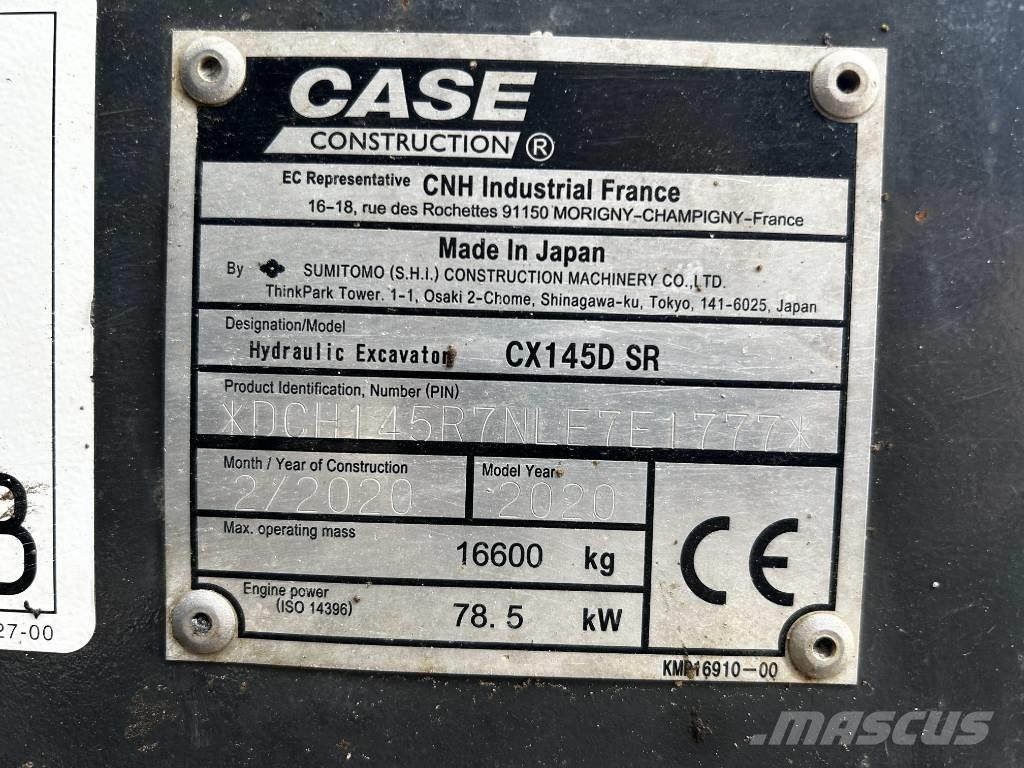 CASE CX 145 D SR Koparki gąsienicowe