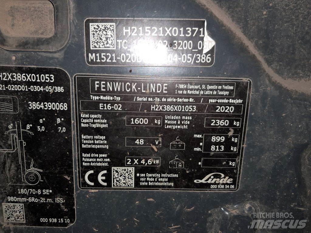 Linde E16-02 Wózki elektryczne