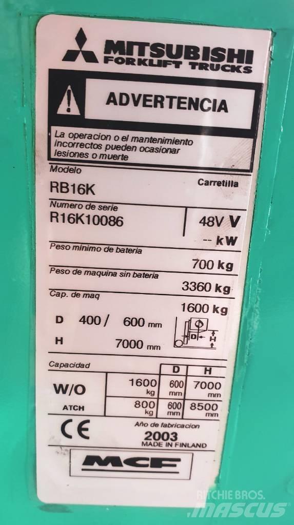 Mitsubishi RB16K Wózki widłowe wysokiego składowania