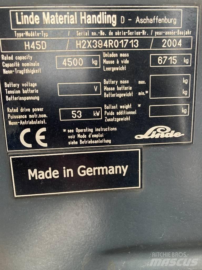 Linde H45D/394-01 Wózki Diesla