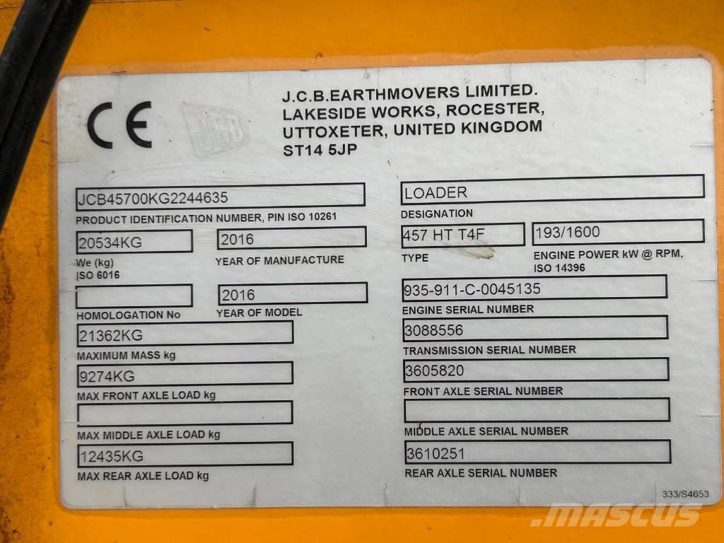 JCB 457 HT Ładowarki kołowe