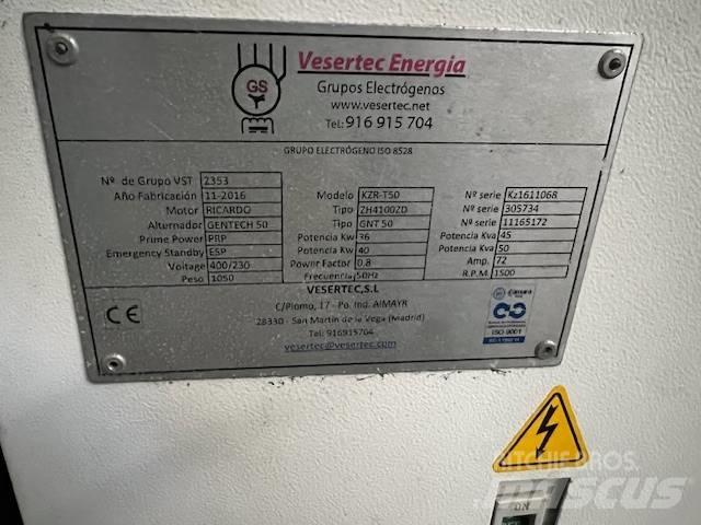 VESERTEC KZR-T50 Agregaty prądotwórcze Diesla