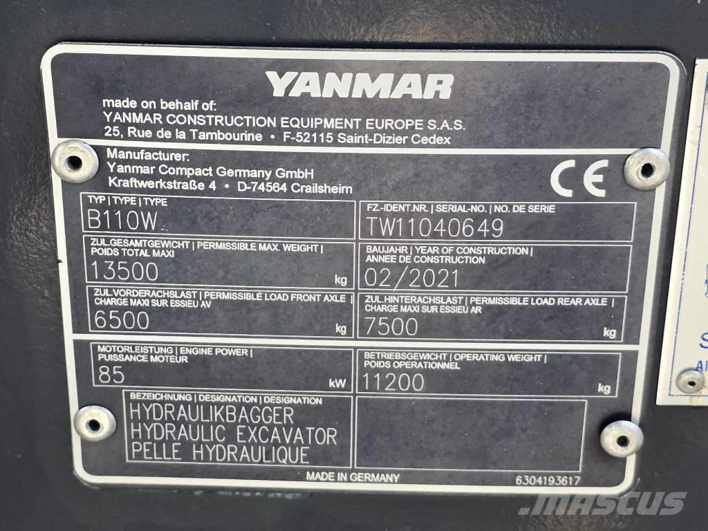 Yanmar B 110 W Koparki kołowe