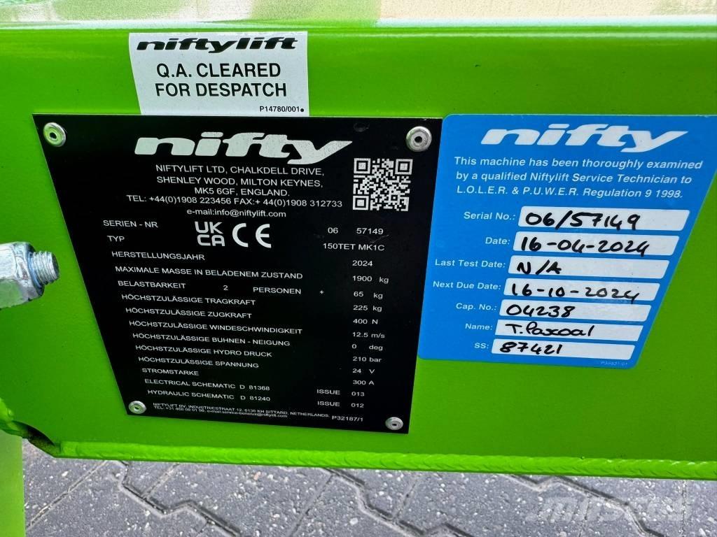 Niftylift 150 TET Podnośniki na przyczepach