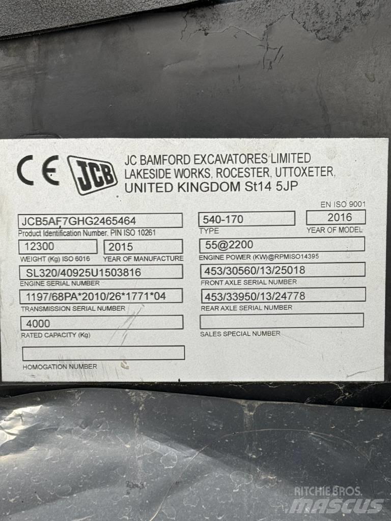 JCB 540-170 Ładowarki teleskopowe