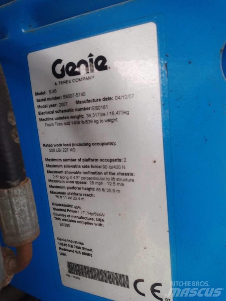 Genie S 85 Podnośniki teleskopowe