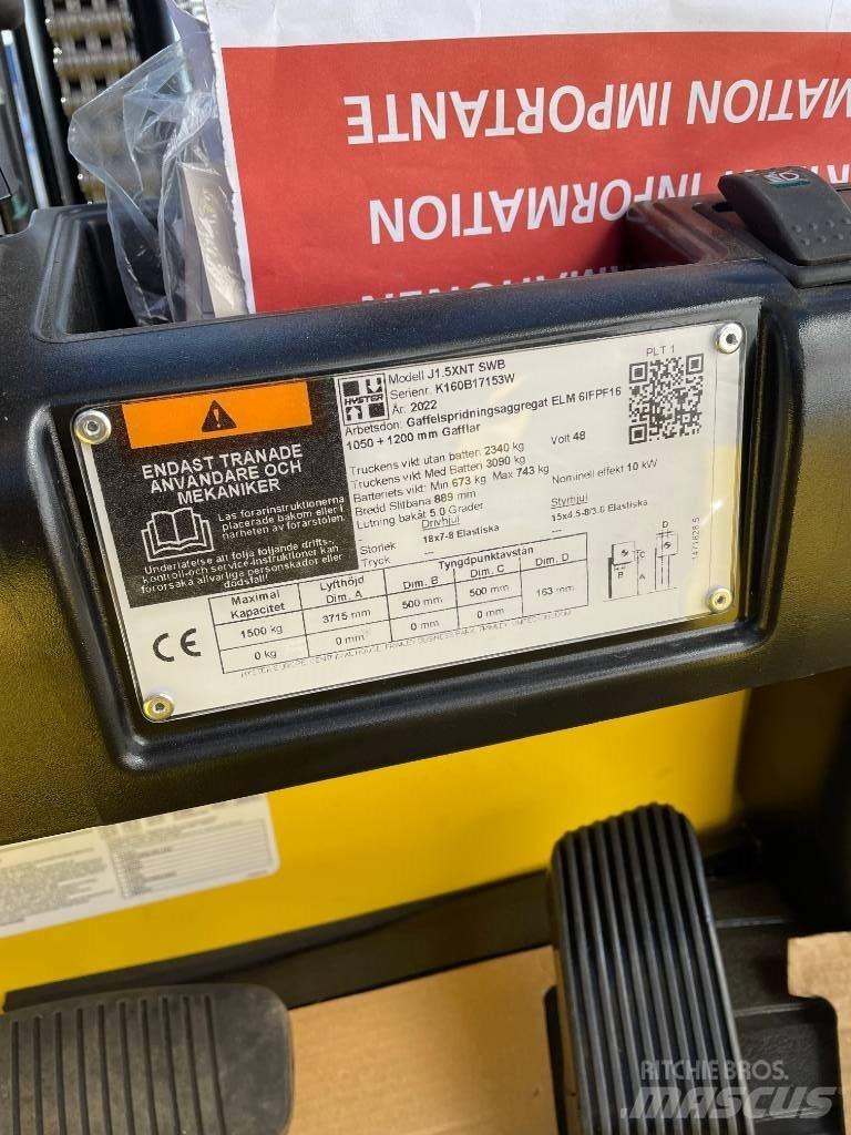 Hyster J1.5 XNT  1,5t Wózki elektryczne