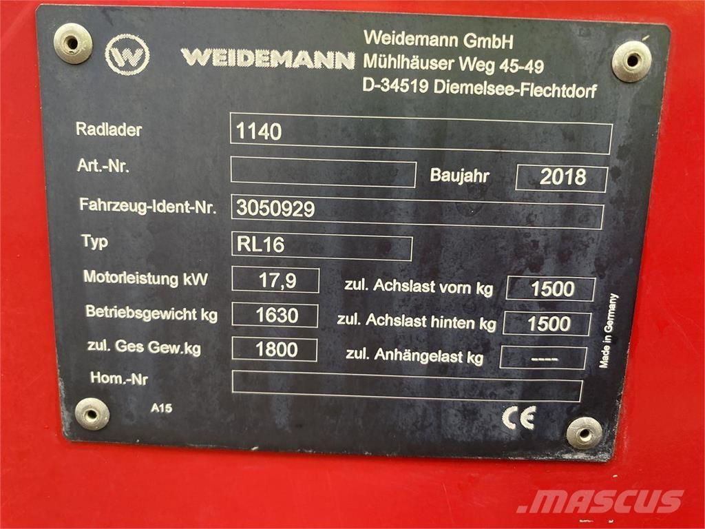 Weidemann 1140 Ładowarki wielofunkcyjne