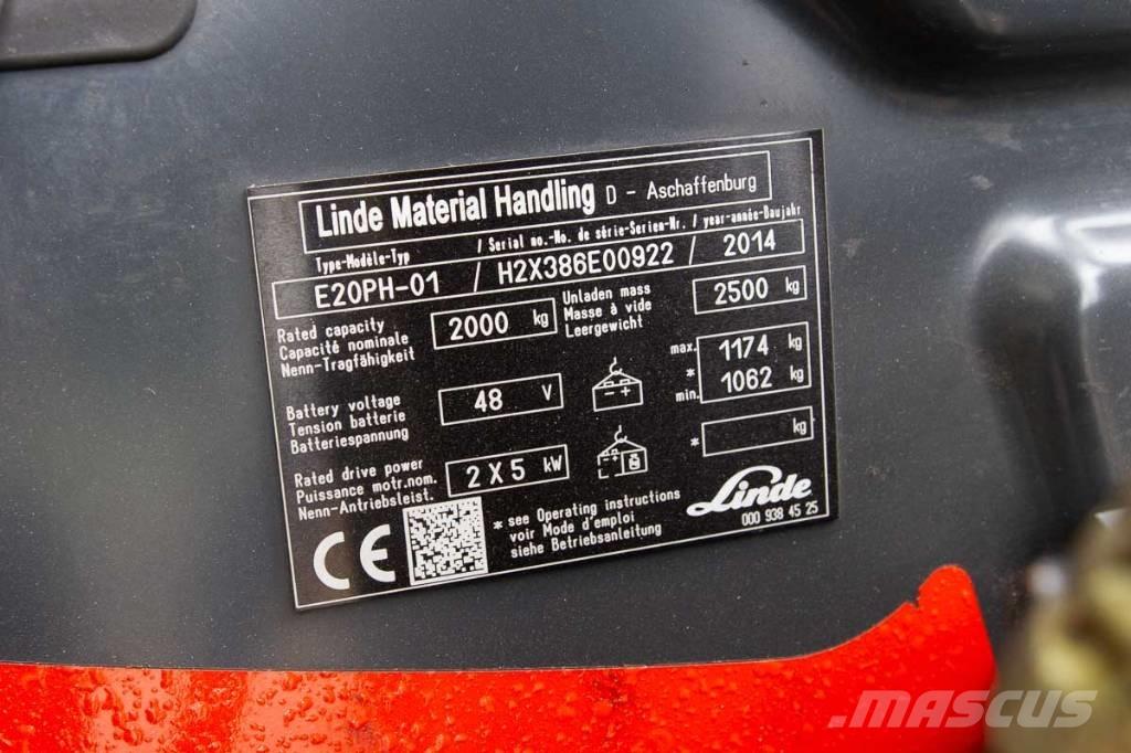 Linde E 20 Wózki elektryczne