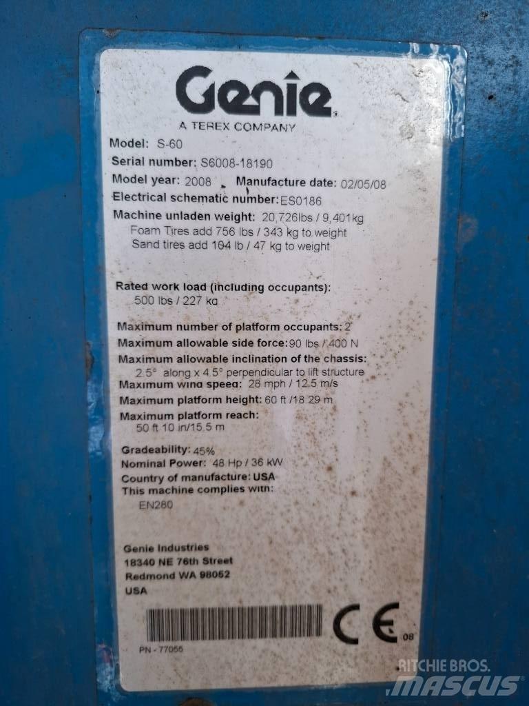 Genie S 60 Podnośniki teleskopowe