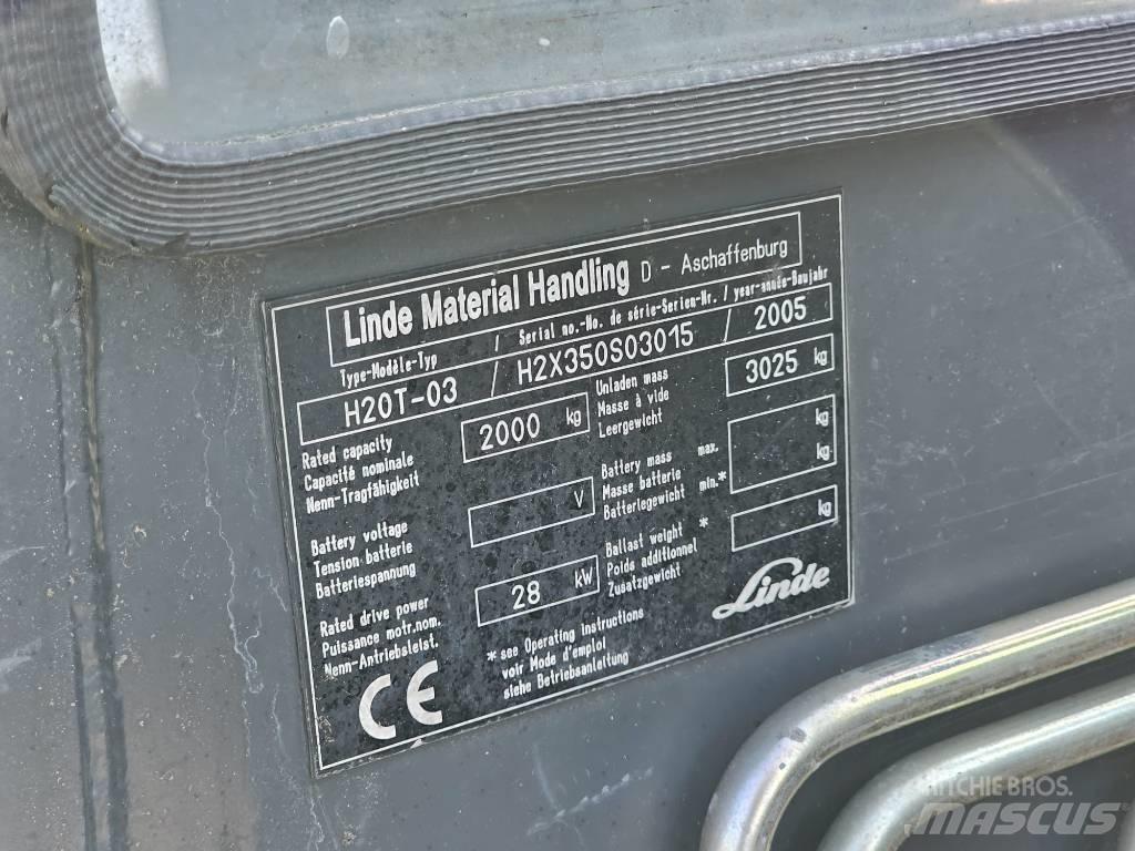 Linde H20T-03 Wózki LPG
