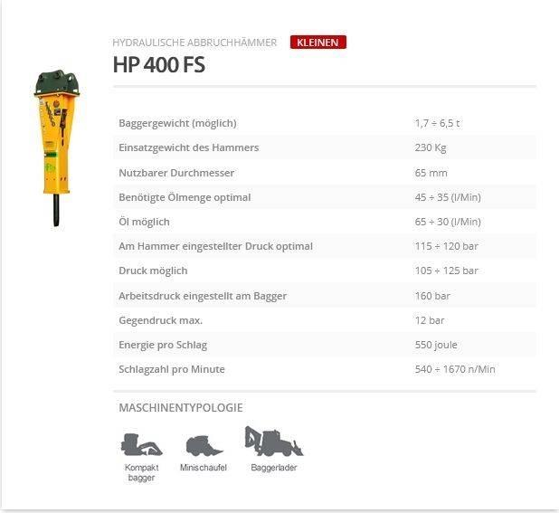 Indeco HP 400 FS Młoty hydrauliczne