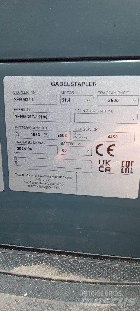 Toyota 9FBM35T Wózki elektryczne