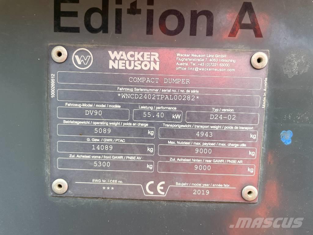 Wacker Neuson DV 90 Wozidła kolebkowe