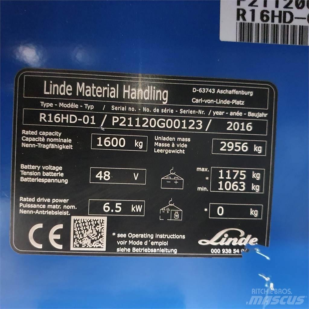 Linde R16HD Wózki widłowe wysokiego składowania