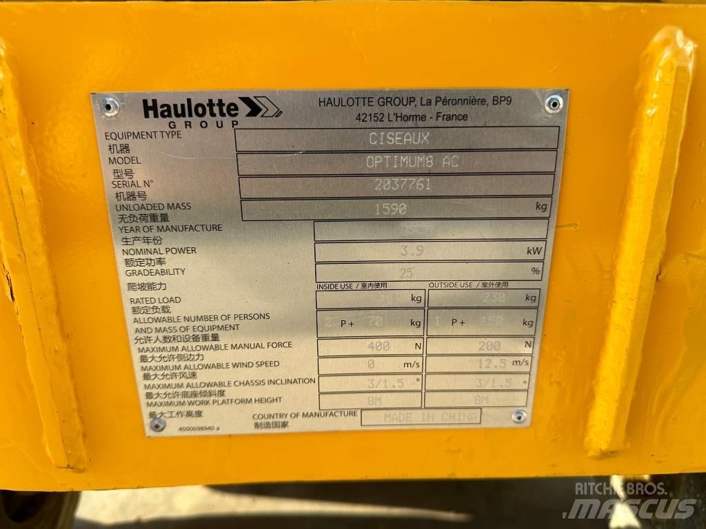 Haulotte OPTIMUM 8 Podnośniki nożycowe