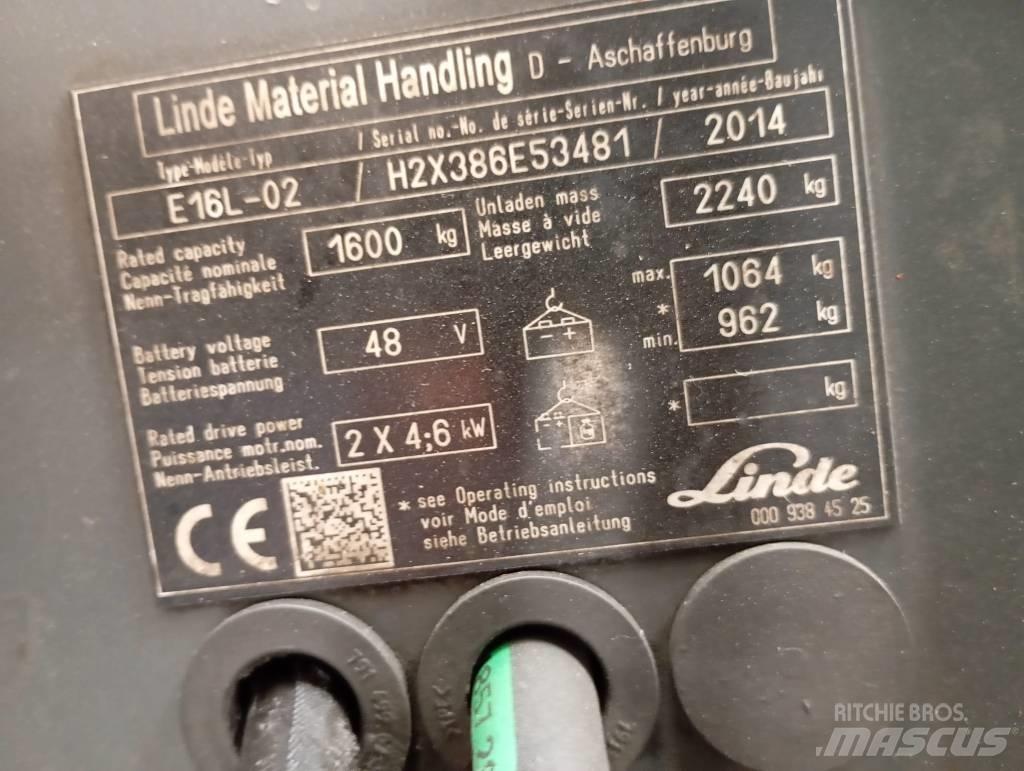 Linde E 16 Wózki elektryczne
