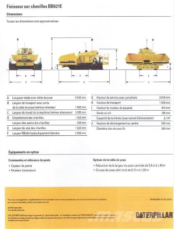 CAT BB 621 E Rozściełacze do asfaltu